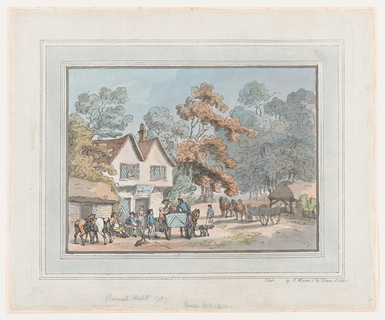 Landsbygdens Halt, 1787., 1787. av Thomas Rowlandson