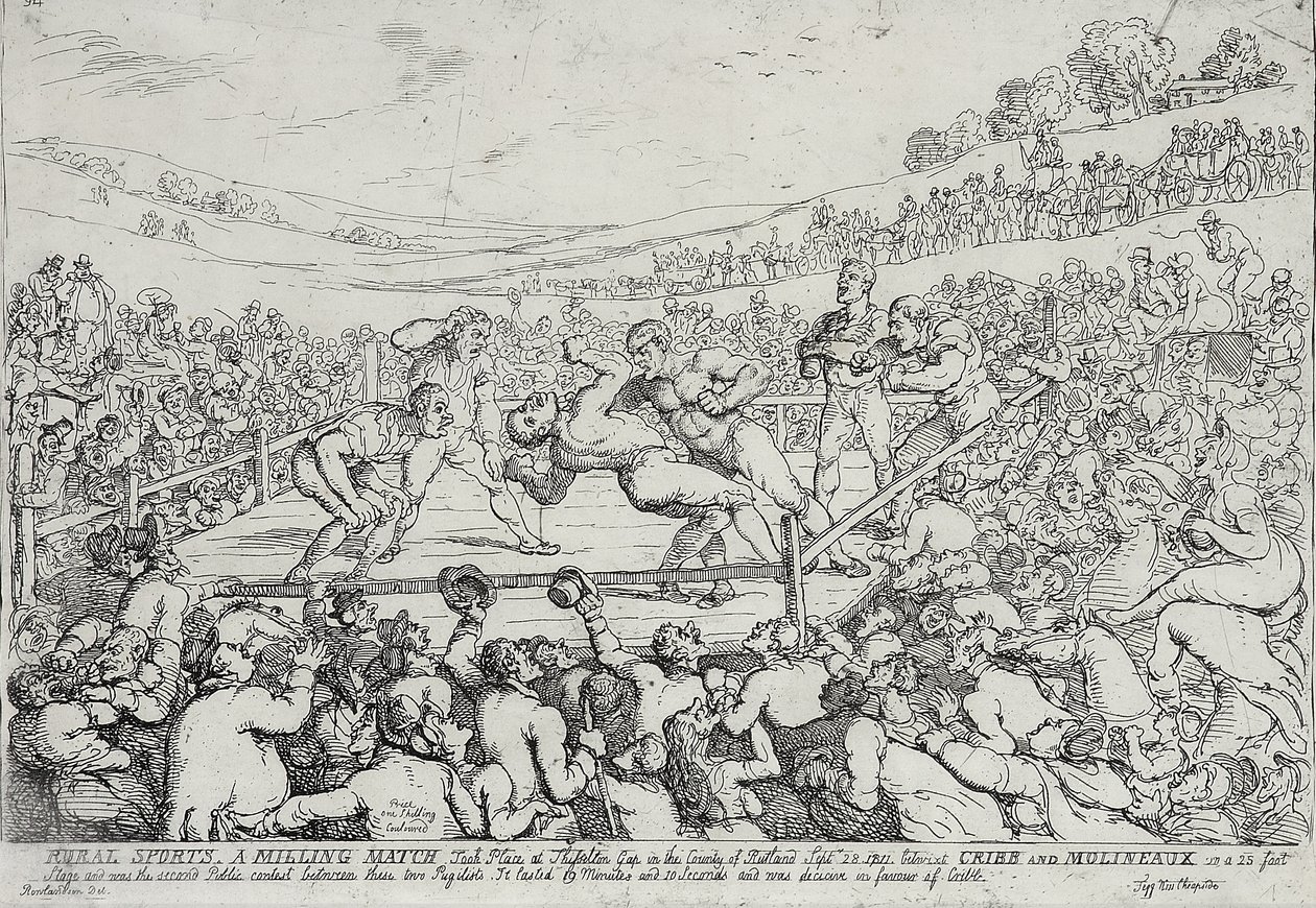Idrott på landsbygden - en fräsningsmatch, 28 september av Thomas Rowlandson