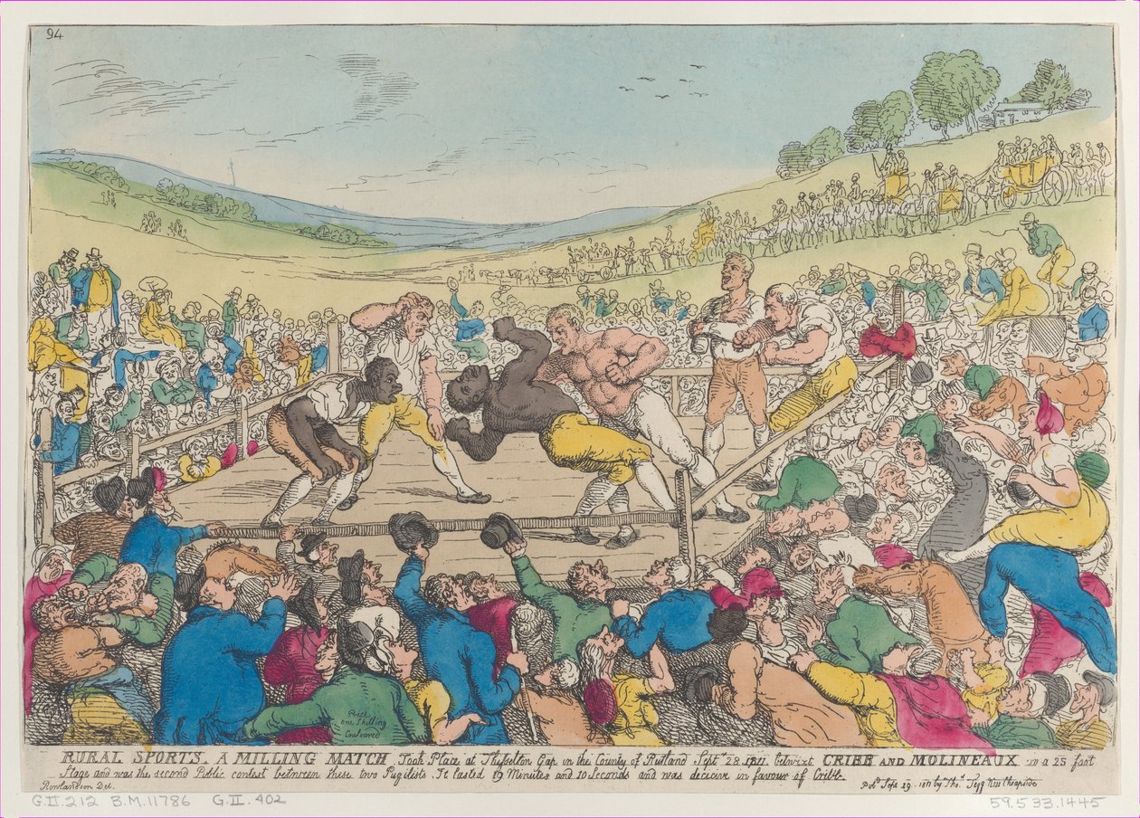 Landsbygdsidrott, A Milling Match, 29 september 1811, 29 september 1811. av Thomas Rowlandson