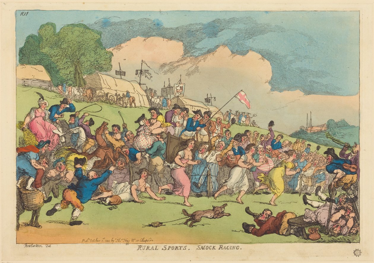 Landsbygdsidrott. Smock-tävlingar av Thomas Rowlandson