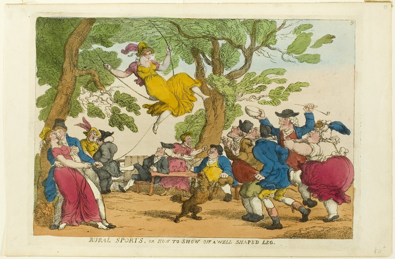 Landsbygdssport, eller hur man visar upp ett välformat ben av Thomas Rowlandson