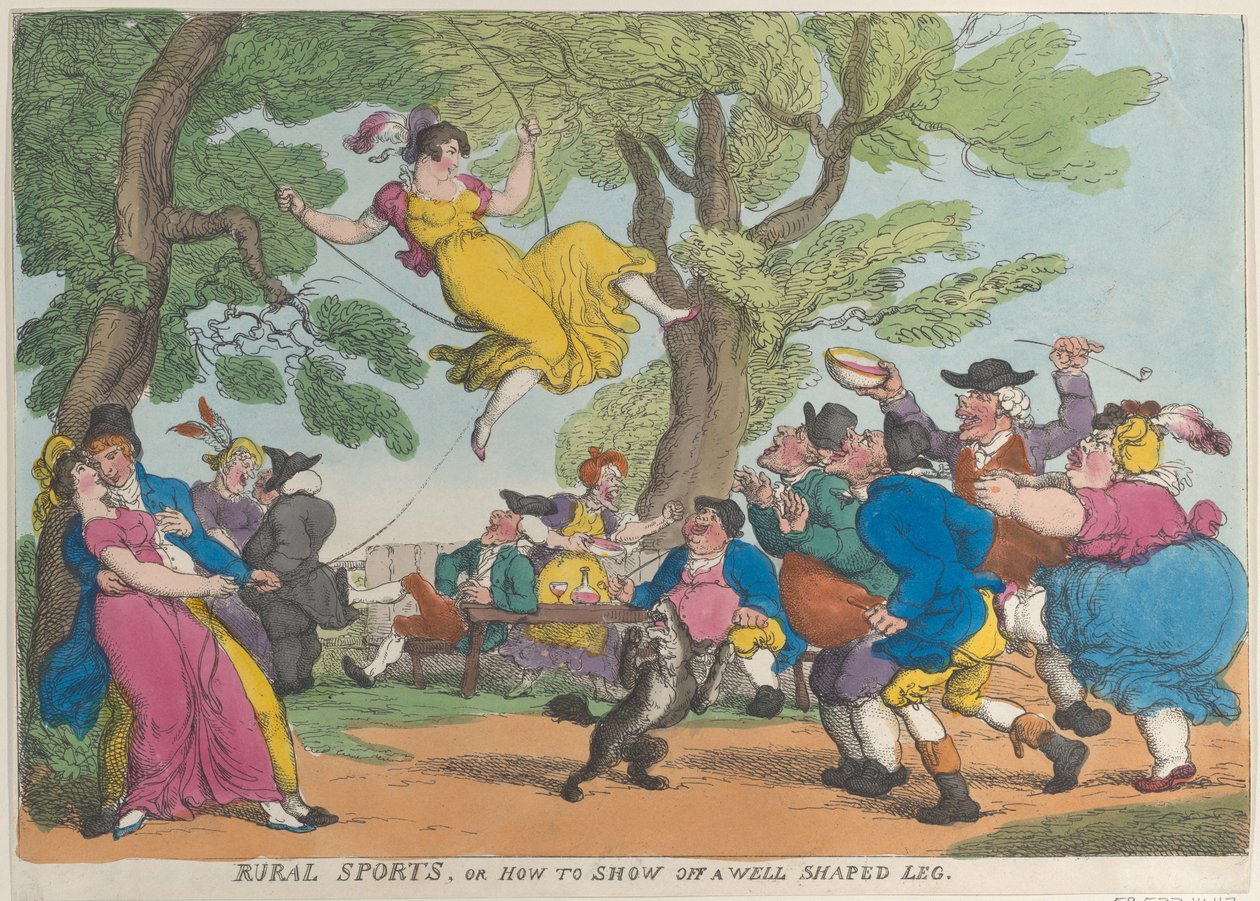 Landsbygdssport, eller hur man visar upp ett välformat ben, oktober 1811, oktober 1811. av Thomas Rowlandson