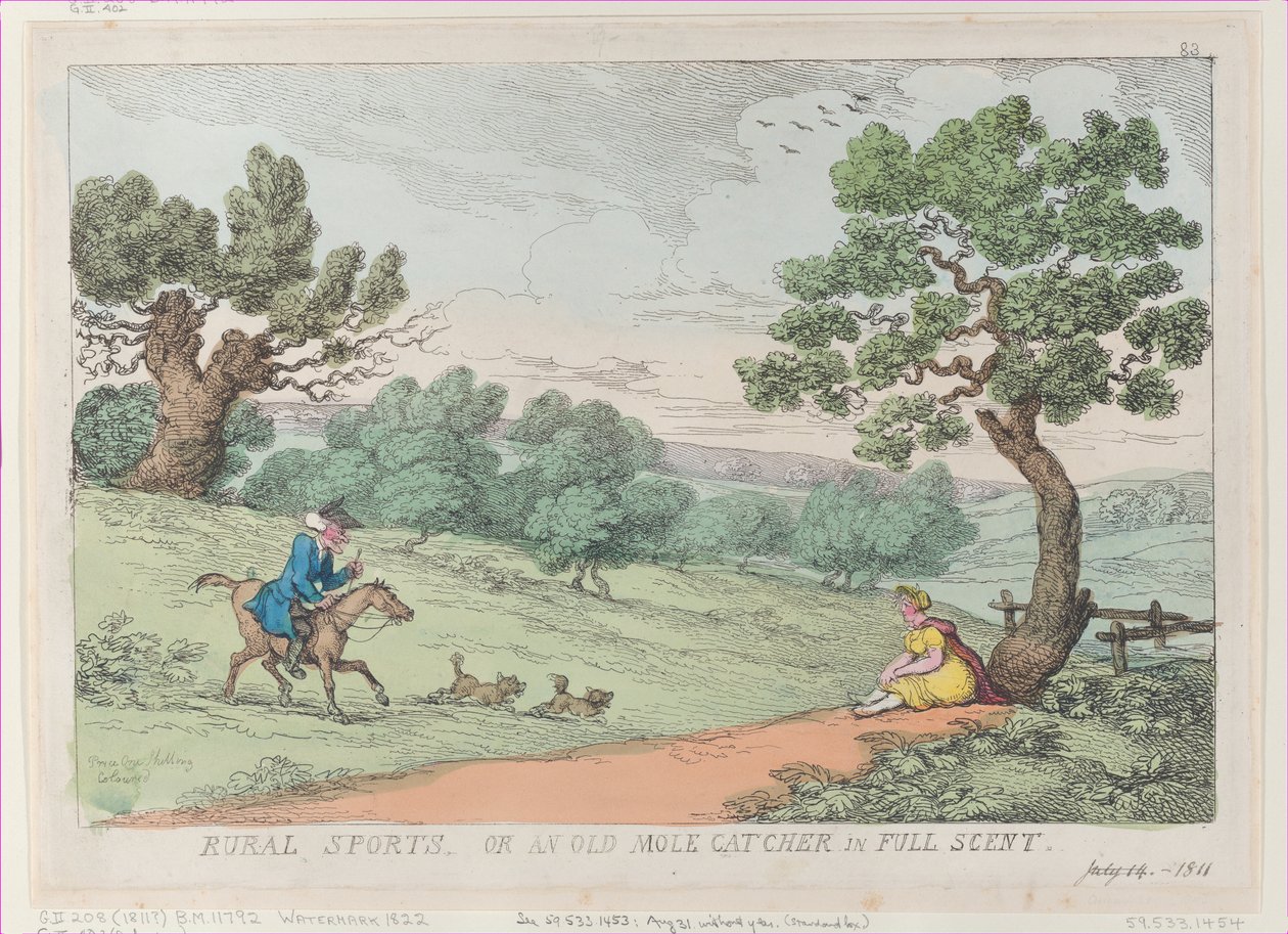 Landsbygdssport, eller en gammal mullvadsfångare i full doft, [1811], reprint., [1811], reprint. av Thomas Rowlandson
