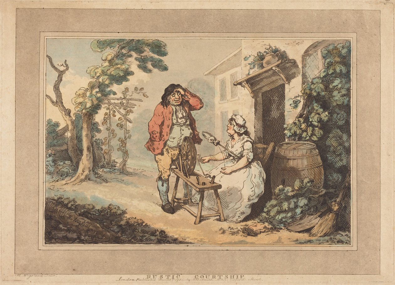 Rustikt frieri av Thomas Rowlandson
