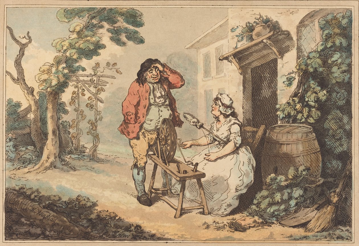 Rustik uppvaktning, 1785. av Thomas Rowlandson
