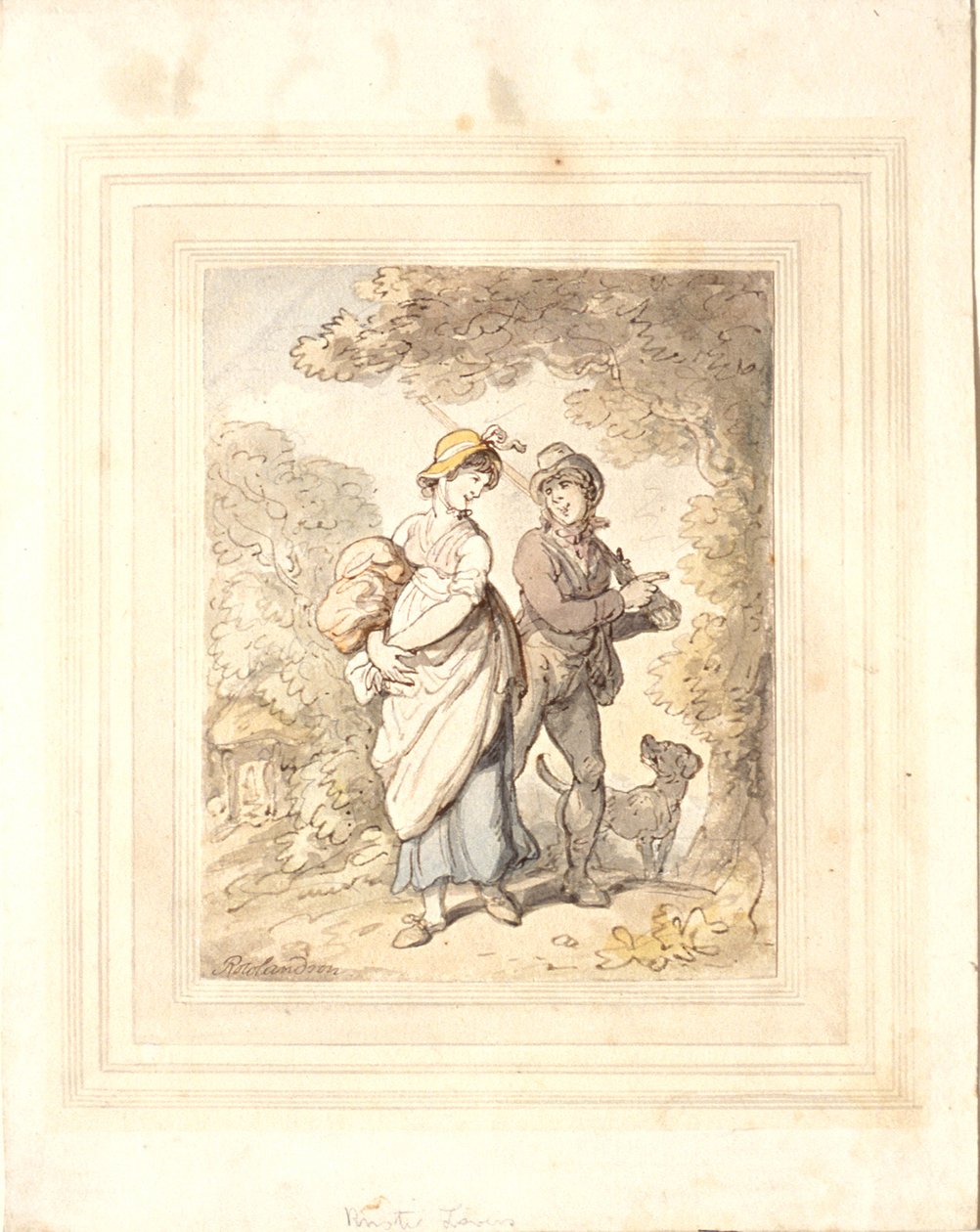 Lantliga älskande av Thomas Rowlandson