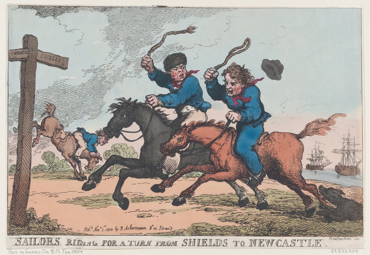 Sjömän som åker en sväng från sköldar till Newcastle, 1 november 1804., 1 november 1804. av Thomas Rowlandson