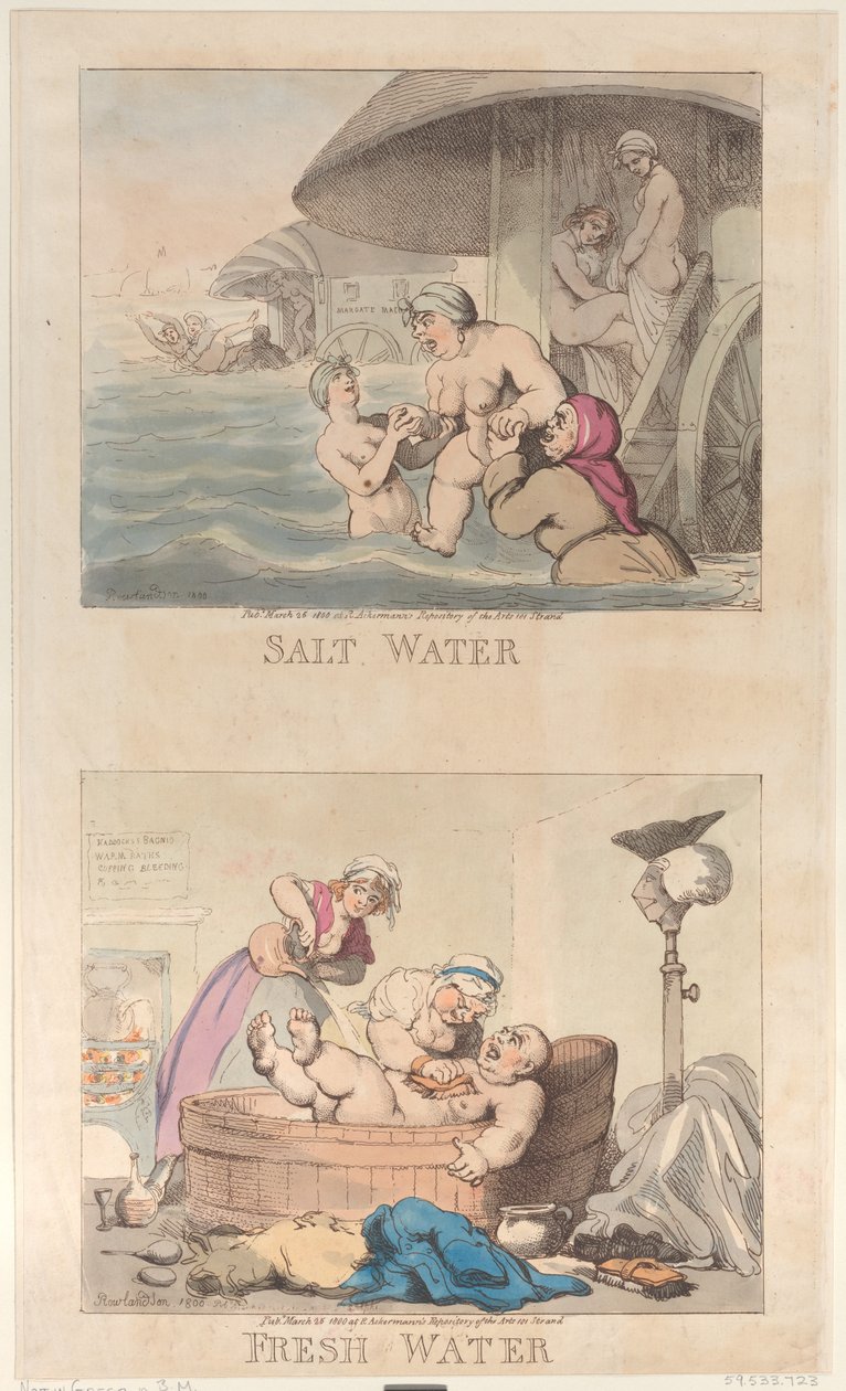 Saltvatten och sötvatten, 25 mars 1800., 25 mars 1800. av Thomas Rowlandson