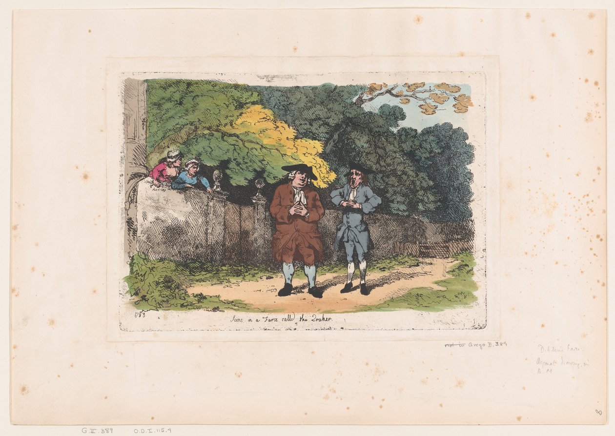 Scen i en fars kallad Kväkaren, 22 december 1783., 22 december 1783. av Thomas Rowlandson