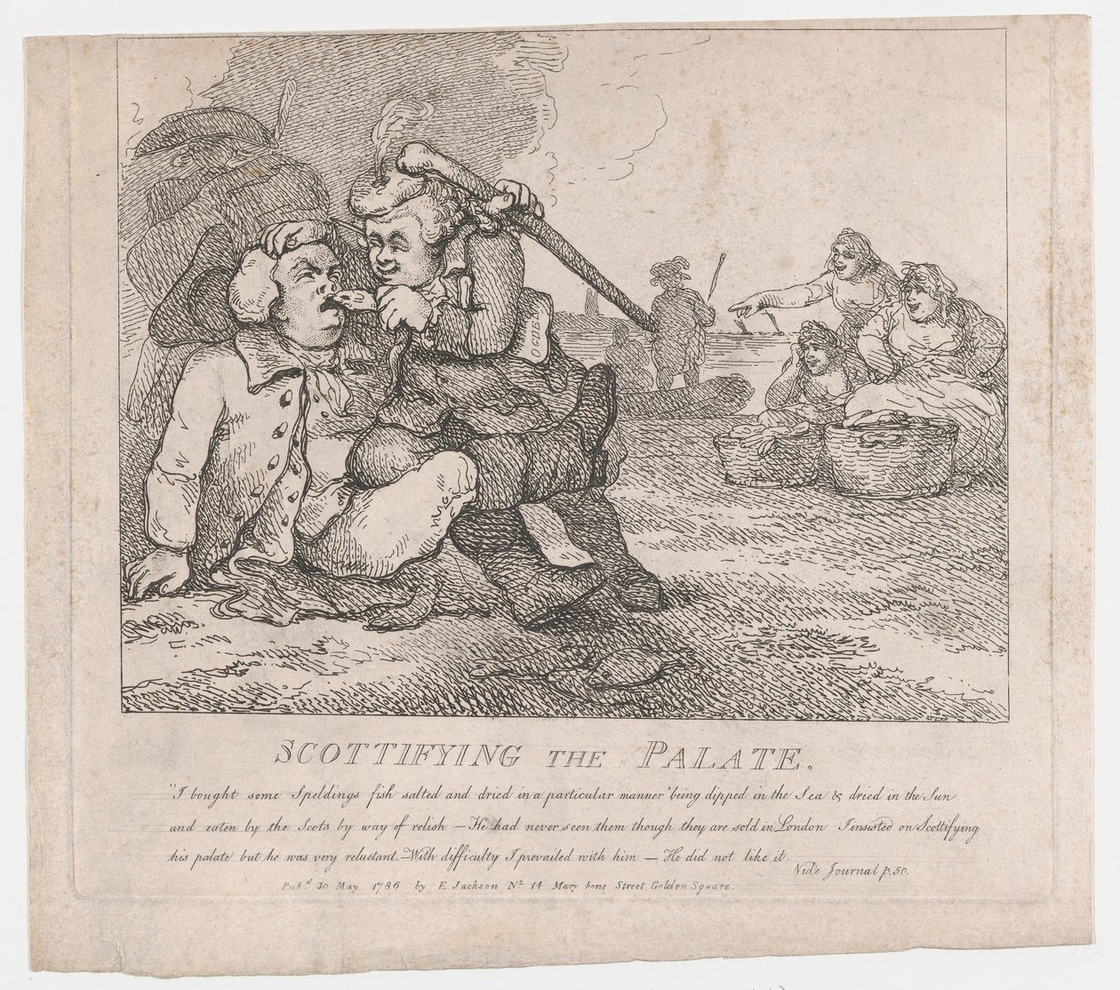 Scottifying the Palate Picturesque Beautys of Boswell, Part the First, 30 maj, ..., 30 maj 1786. av Thomas Rowlandson