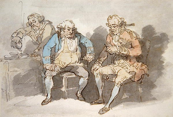 Havsnöjen (penna & bläck och akvarell på papper) av Thomas Rowlandson