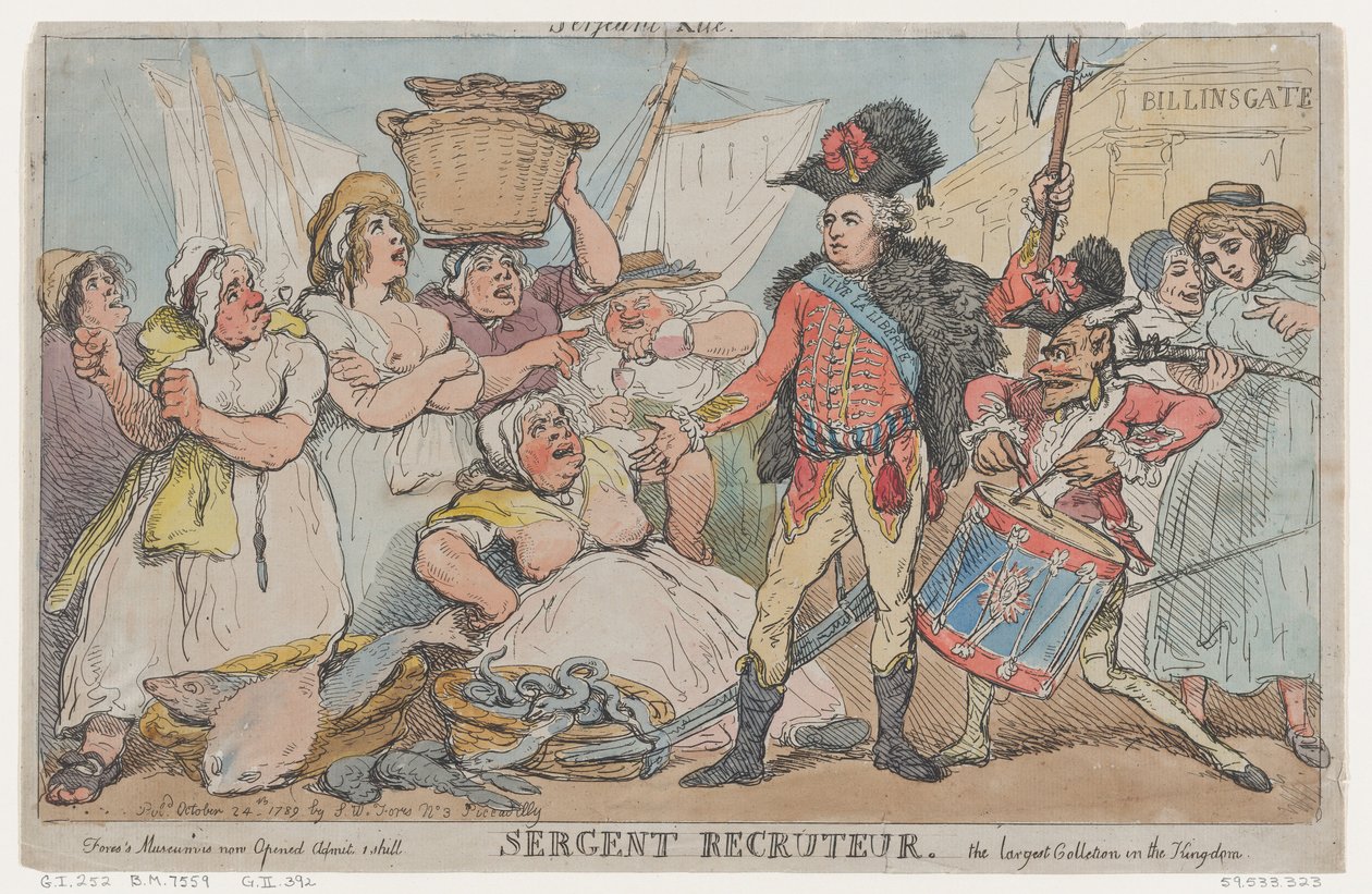 Sergeant Rekryterare, 24 oktober 1789, 24 oktober 1789. av Thomas Rowlandson