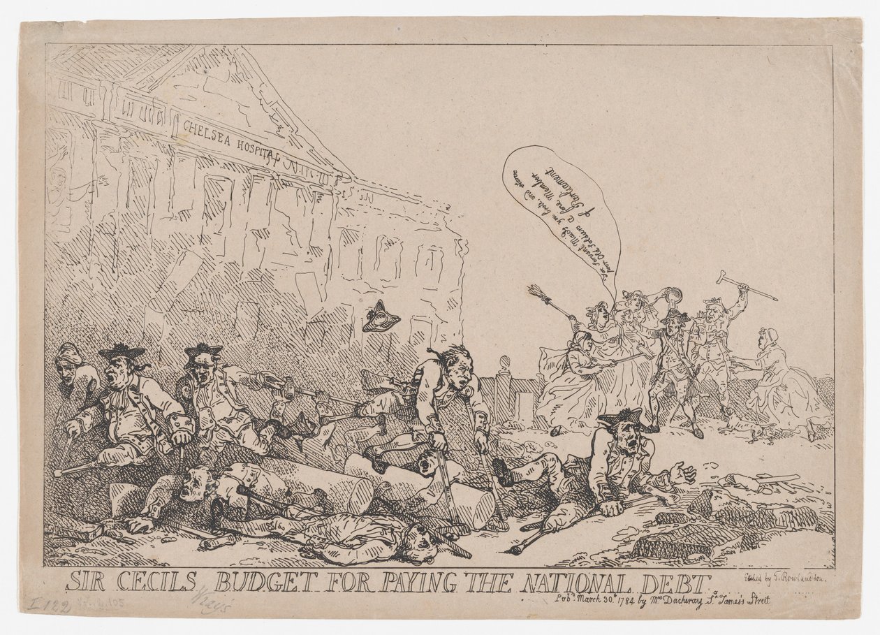 Sir Cecils budget för betalning av statsskulden, 30 mars 1784, 30 mars 1784. av Thomas Rowlandson