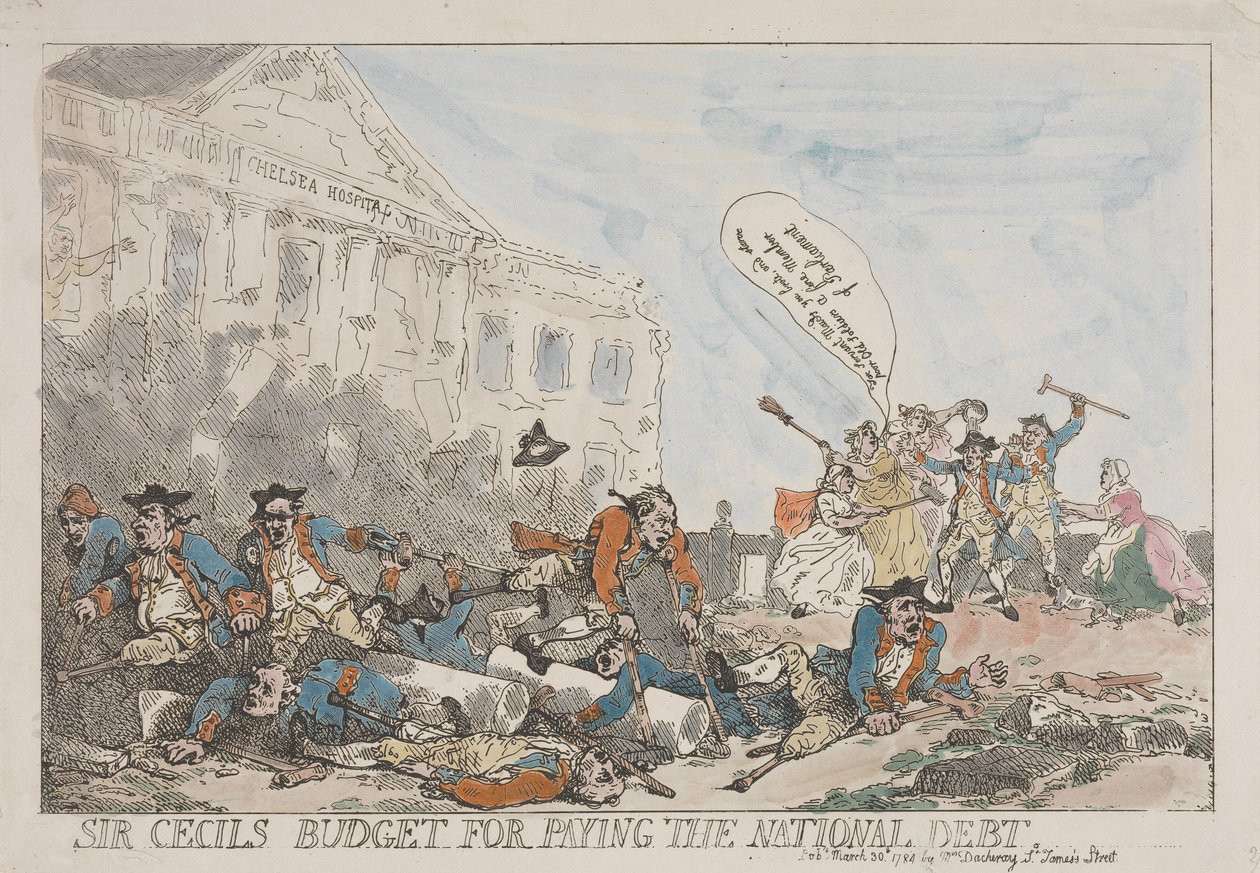 Sir Cecils budget för att betala av statsskulden av Thomas Rowlandson