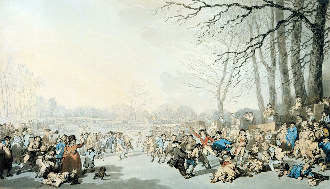 Skridskoåkare på Serpentine av Thomas Rowlandson