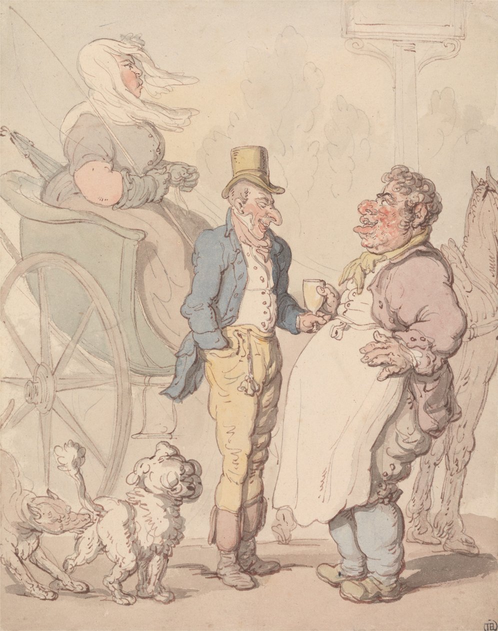 ”Slender Billy” tar sig en paus av Thomas Rowlandson