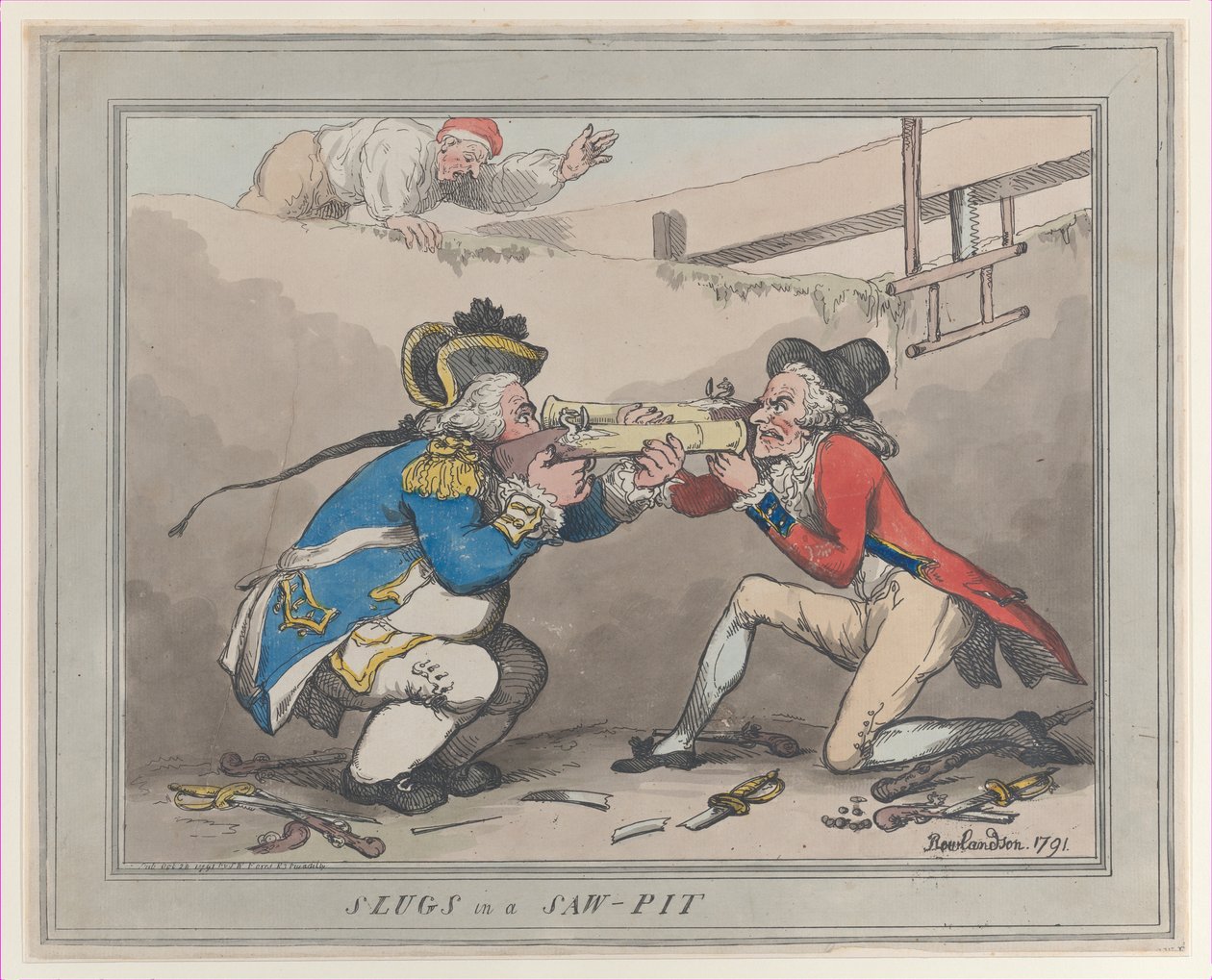 Sniglar i en såggrop, 28 oktober 1791, 28 oktober 1791. av Thomas Rowlandson