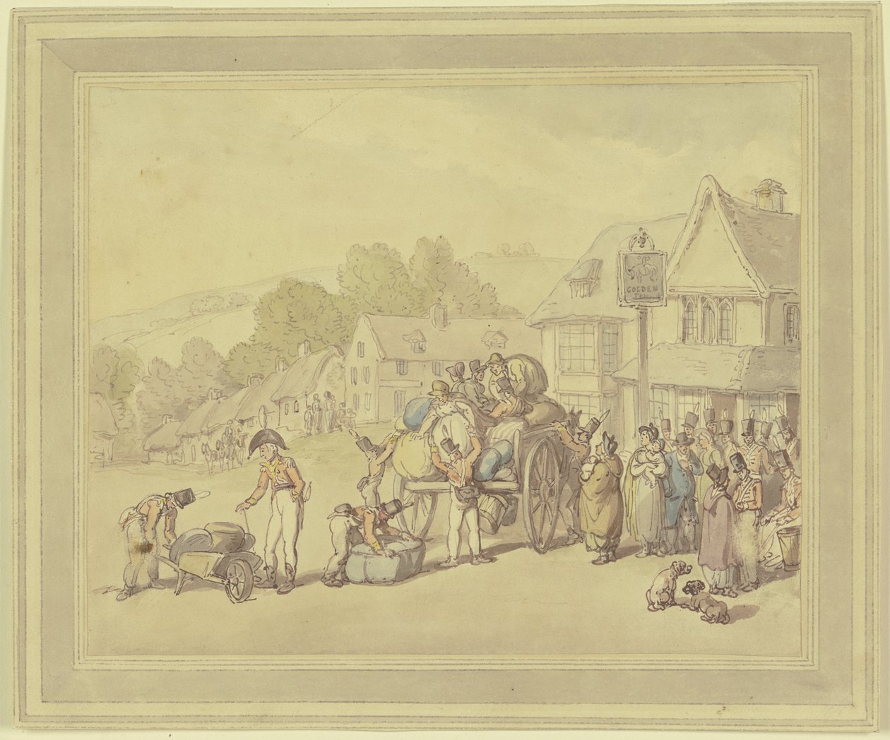 Soldater vid ett värdshus av Thomas Rowlandson