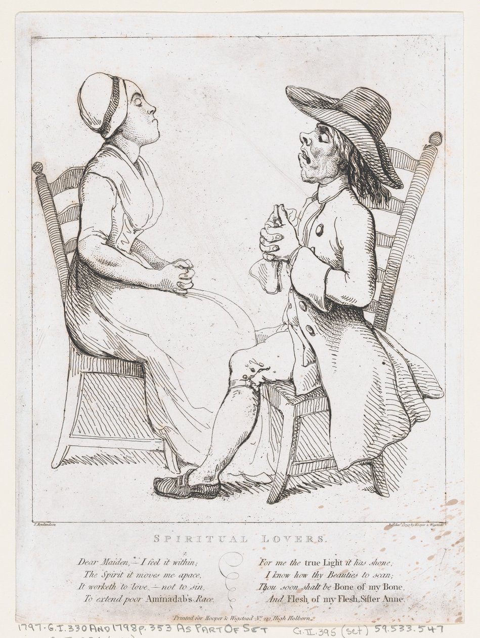 Spiritual Lovers, 2 januari 1797, 2 januari 1797. av Thomas Rowlandson