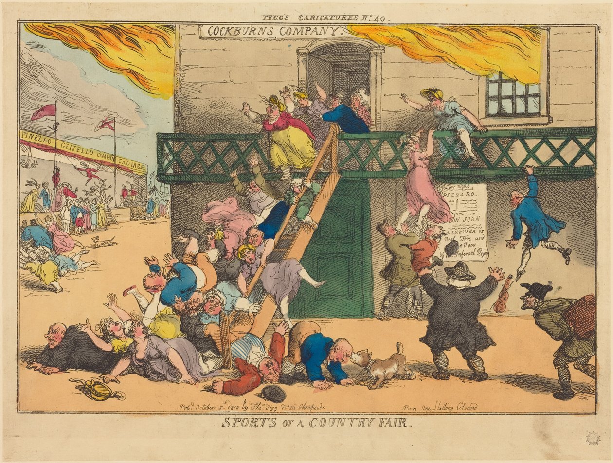Idrottsgrenar på en landsbygdsmarknad av Thomas Rowlandson