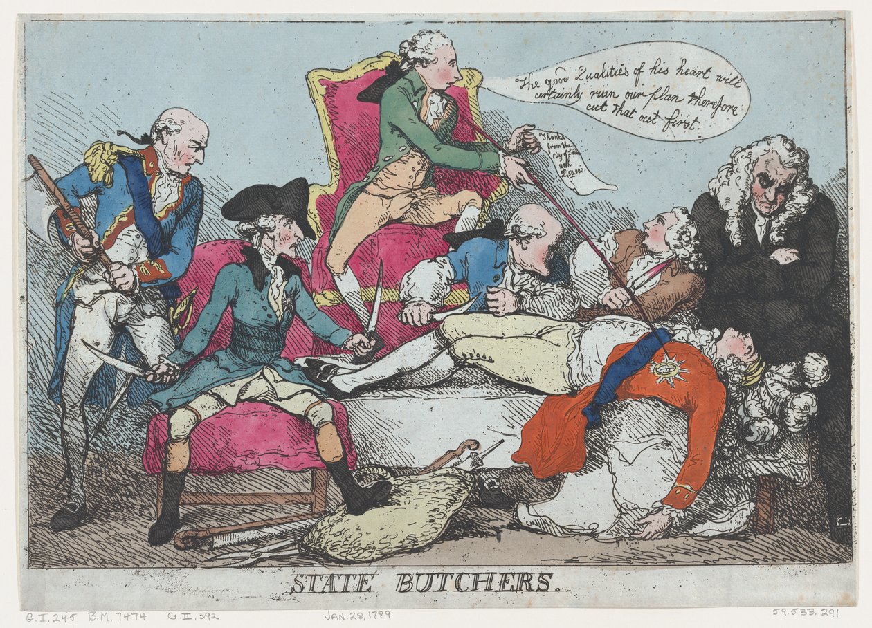 Statens slaktare, 28 januari 1789., 28 januari 1789. av Thomas Rowlandson