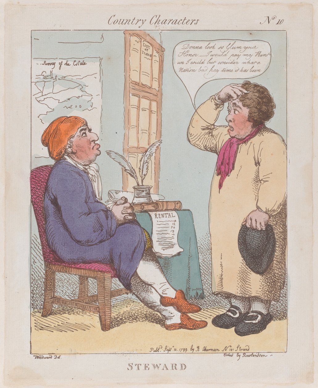 Steward, 10 september 1799, 10 september 1799. av Thomas Rowlandson
