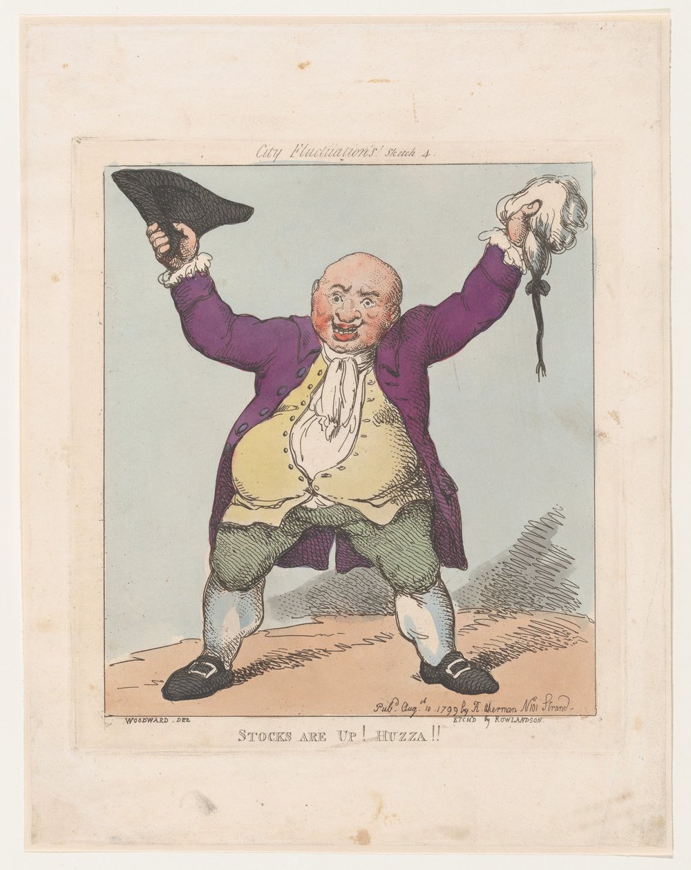 Lagren är uppe! Huzza!!, 10 augusti 1799., 10 augusti 1799. av Thomas Rowlandson