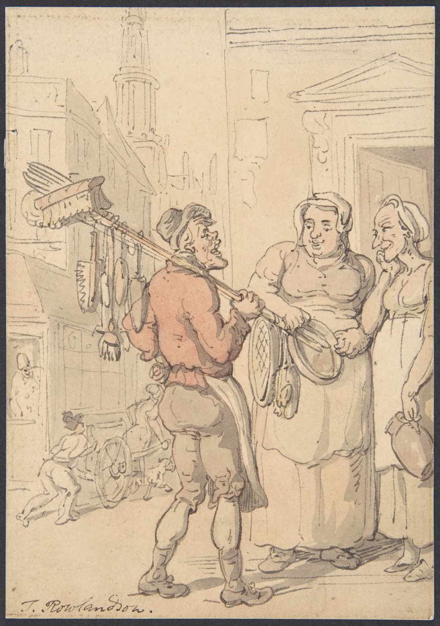 Gatubild: Penselförsäljare av Thomas Rowlandson