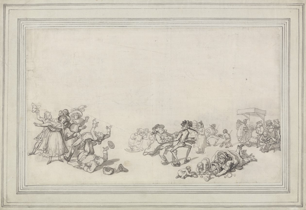 Studie av skridskoåkare: Skating on the Serpentine av Thomas Rowlandson