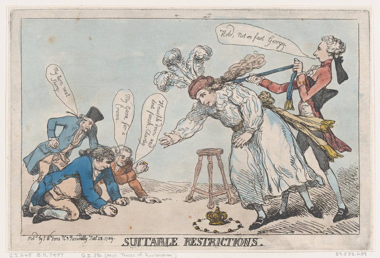 Lämpliga begränsningar, 28 januari 1789., 28 januari 1789. av Thomas Rowlandson
