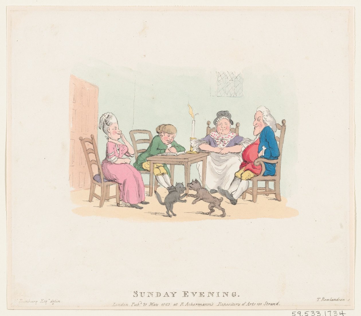 Söndag kväll den 21 maj 1803, den 21 maj 1803. av Thomas Rowlandson