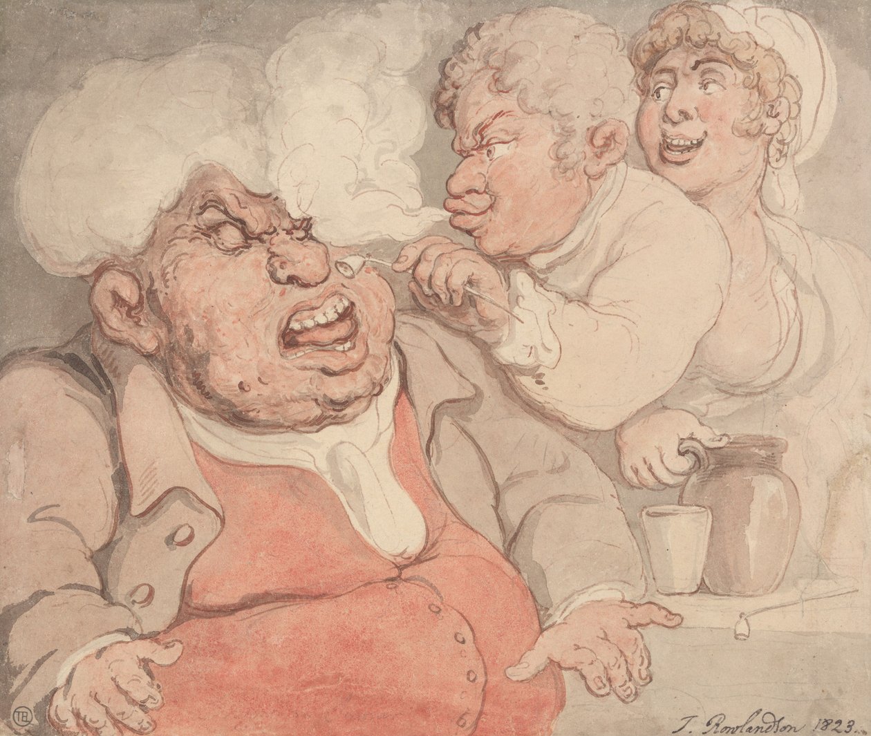 Att reta med rök från en pipa av Thomas Rowlandson