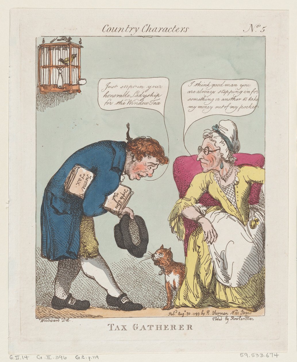 Skatteindrivare, 30 augusti 1799., 30 augusti 1799. av Thomas Rowlandson