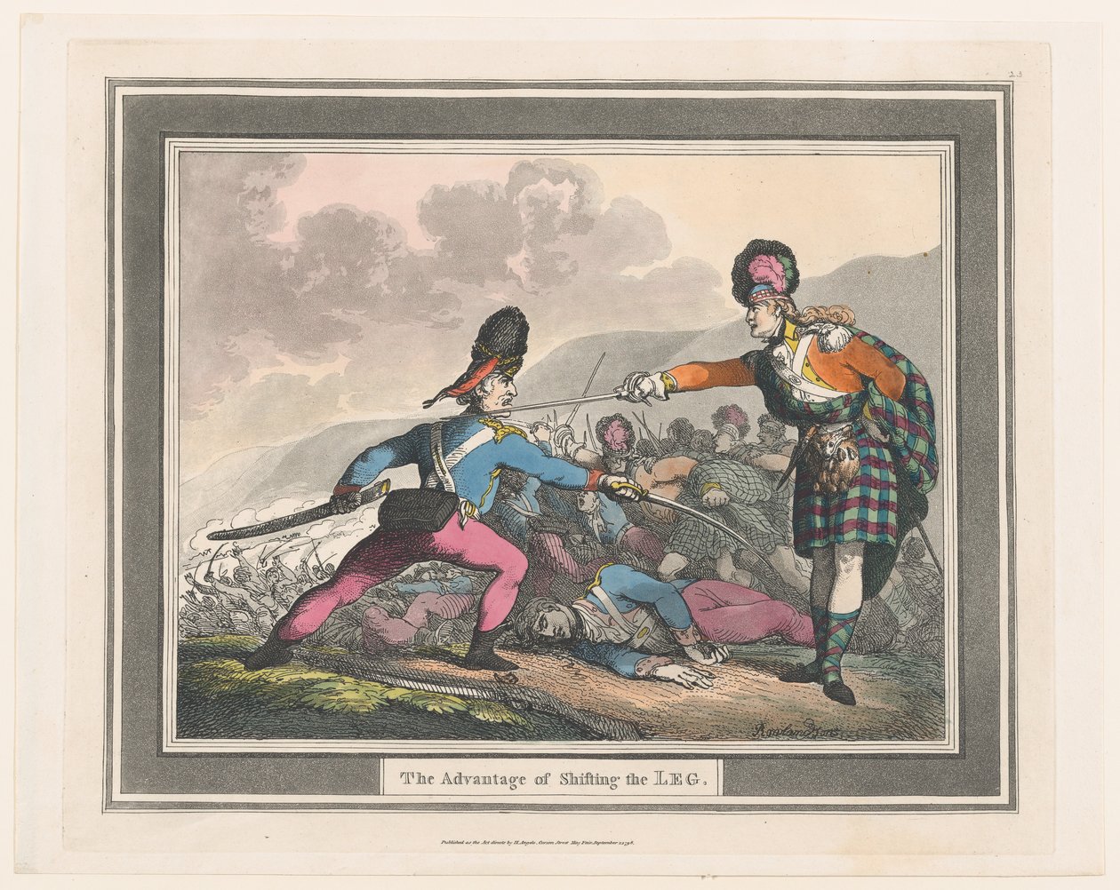 Fördelen med att flytta benet, september 1798, september 1798. av Thomas Rowlandson