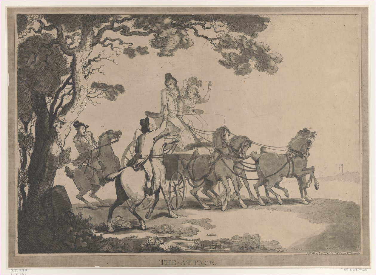 Attacken, 1 mars 1791, 1 mars 1791. av Thomas Rowlandson