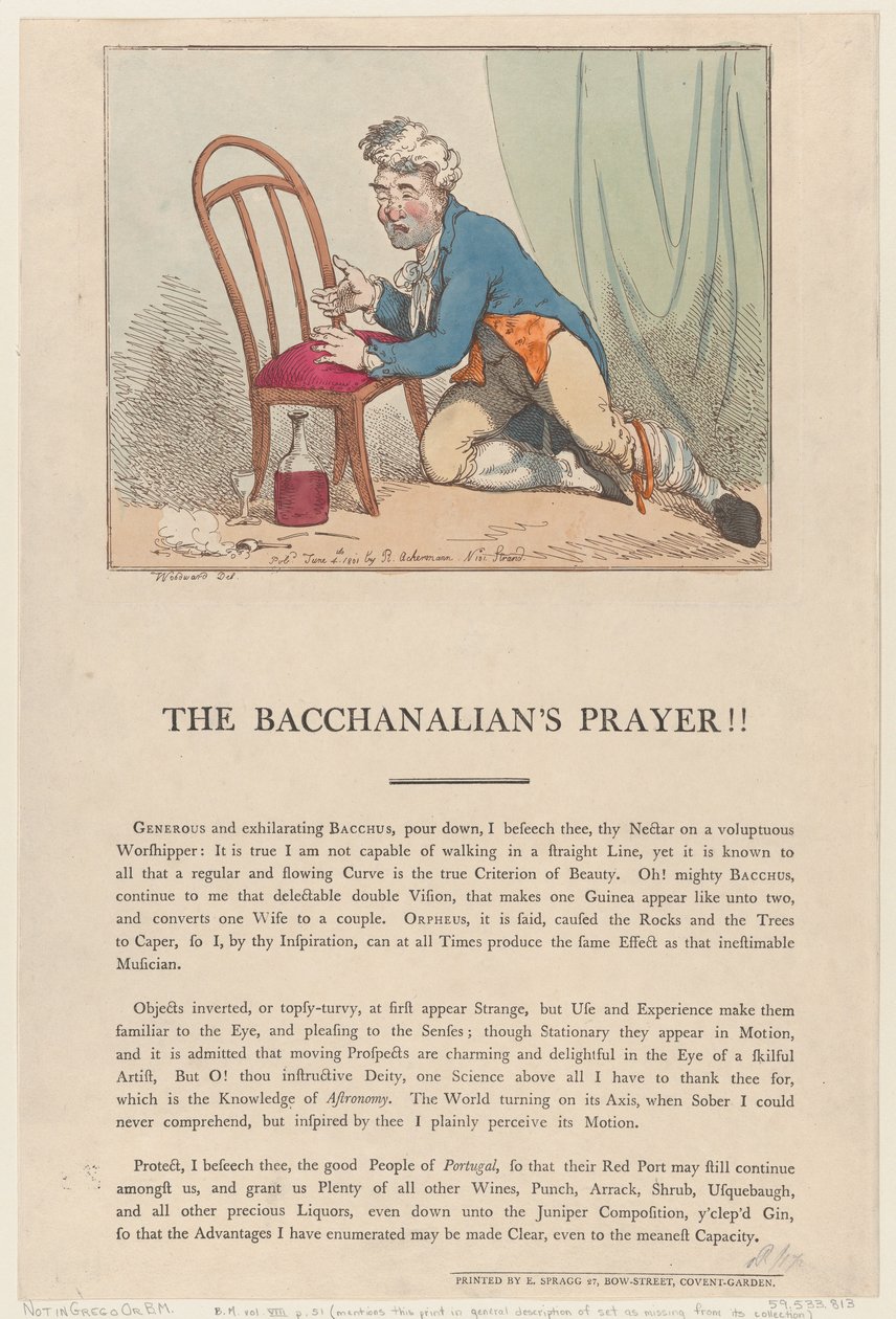 Bacchanalians bön!!, 4 juni 1801., 4 juni 1801. av Thomas Rowlandson
