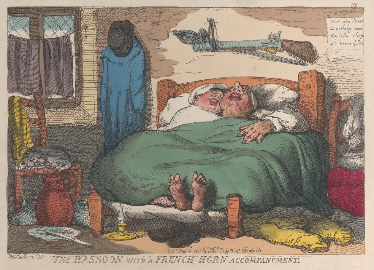 Fagotten med ackompanjemang av franskt horn, 16 maj 1811, 16 maj 1811. av Thomas Rowlandson