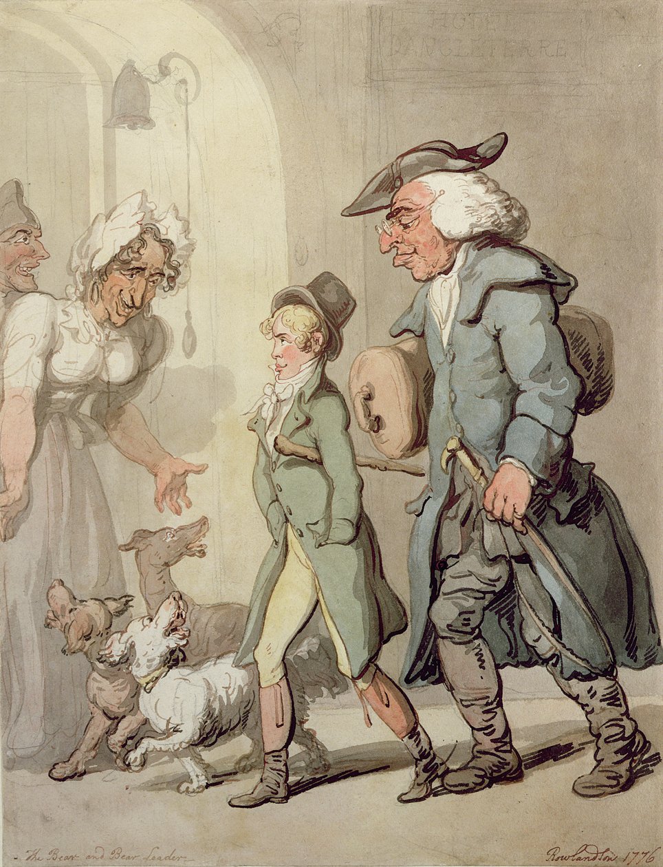 Björnen och björnledaren - passerar Hotel d