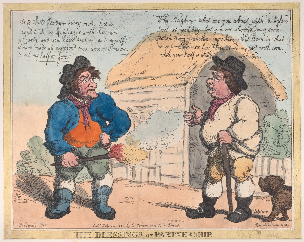 Partnerskapets välsignelser, 28 juli 1805, 28 juli 1805. av Thomas Rowlandson