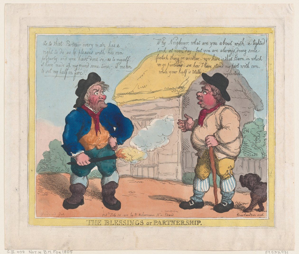Partnerskapets välsignelser, 28 juli 1805, 28 juli 1805. av Thomas Rowlandson