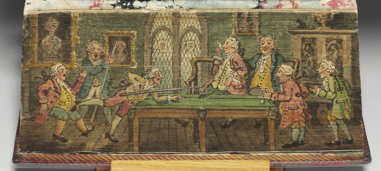 "The Book of Common Prayer", detalj av en framkantsmålning av "A Billiard Game", 1772 av Thomas Rowlandson