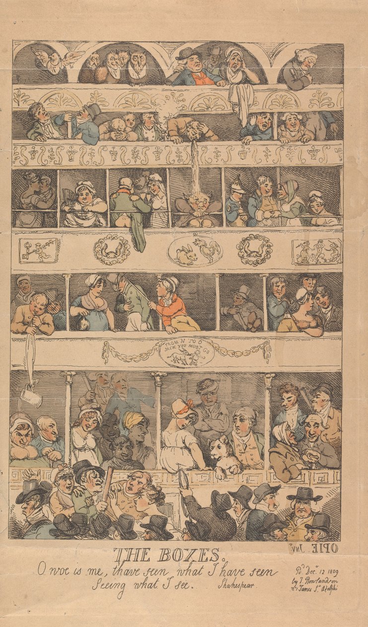 ”The Boxes”: Ack, vilken olycka för mig att ha sett det jag har sett, att se det jag ser. av Thomas Rowlandson