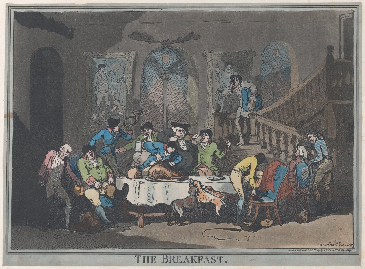 Frukosten, 1 februari 1789, 1 februari 1789. av Thomas Rowlandson
