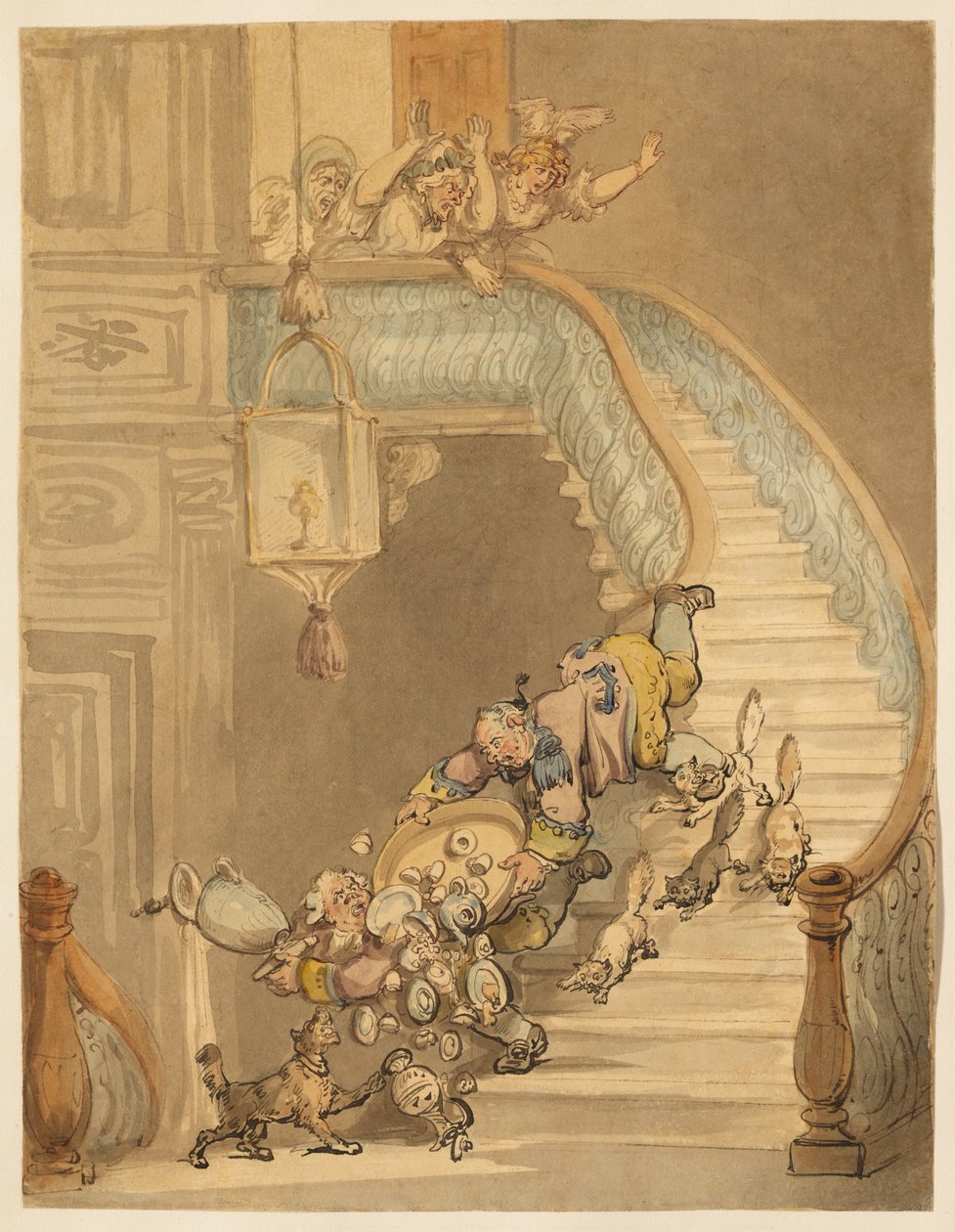 Kattastrofen, eller kraschen med min mormors gamla porslin av Thomas Rowlandson