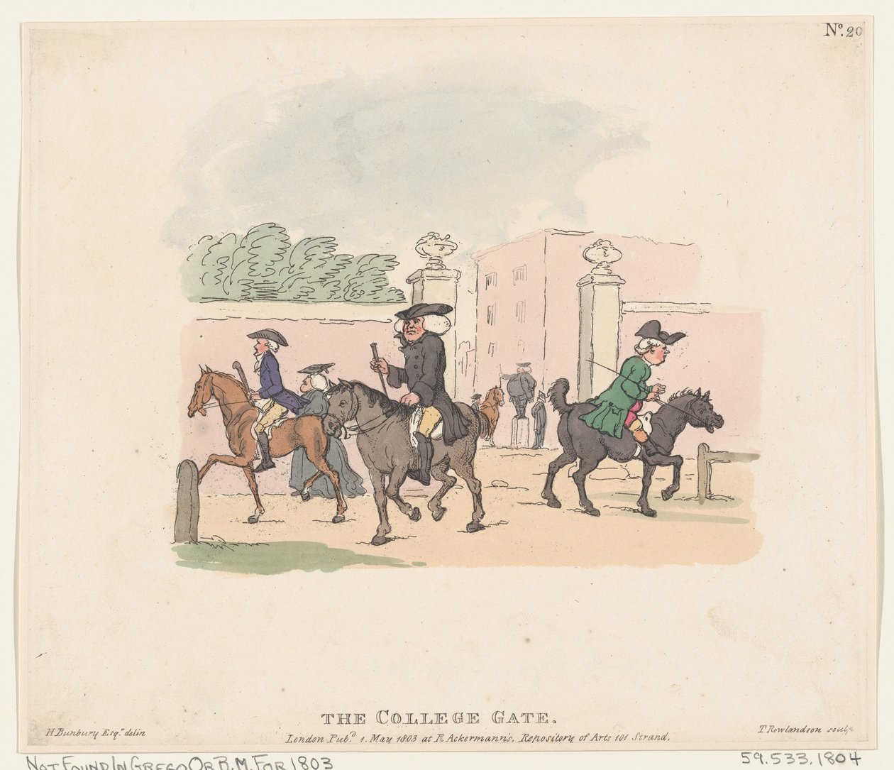 The College Gate, 1 maj 1803., 1 maj 1803. av Thomas Rowlandson