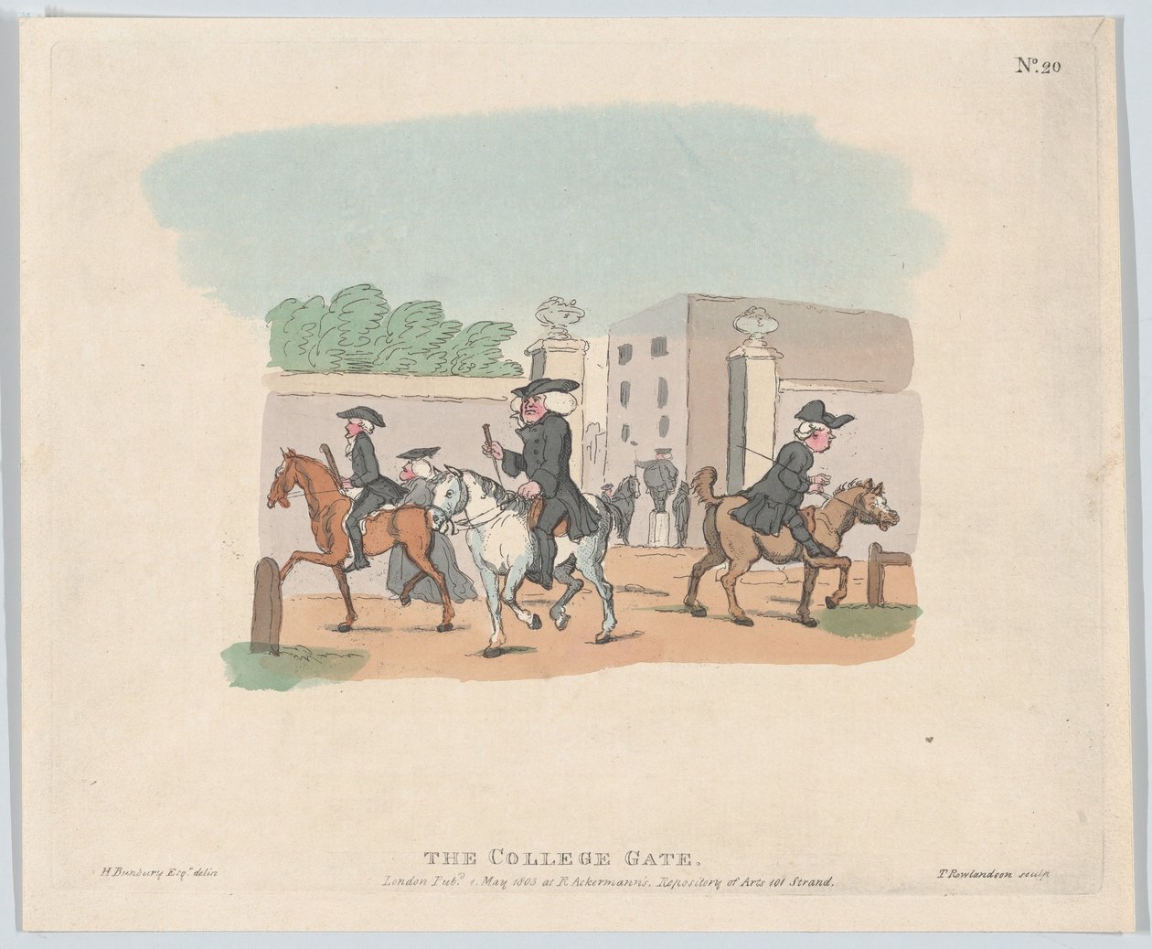The College Gate, 1 maj 1803., 1 maj 1803. av Thomas Rowlandson