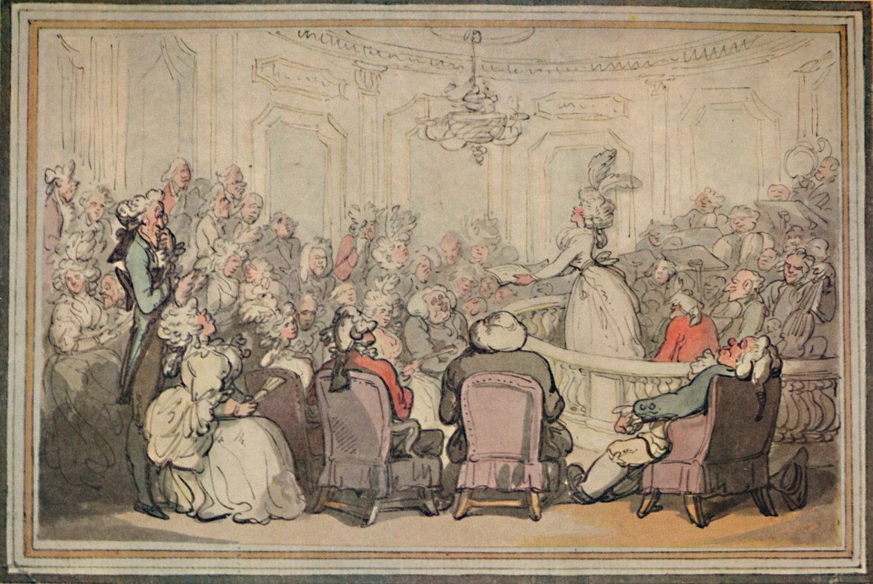 Konserten. Från Matthew Brambles Trip to Bath., c1780-1820, 1923 av Thomas Rowlandson