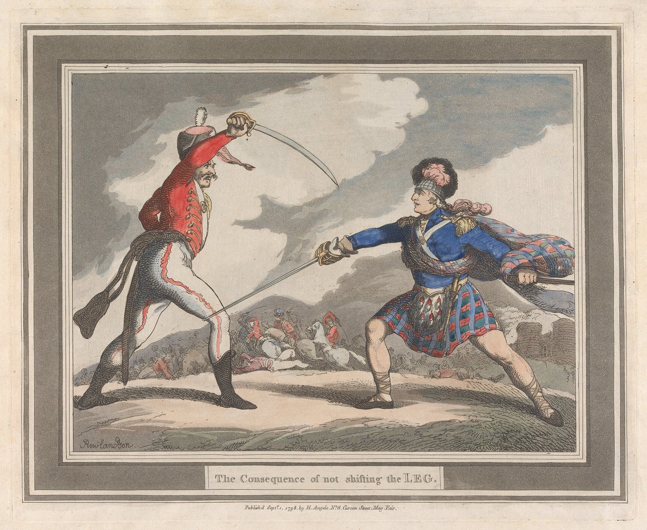 Konsekvensen av att inte flytta benet av Thomas Rowlandson
