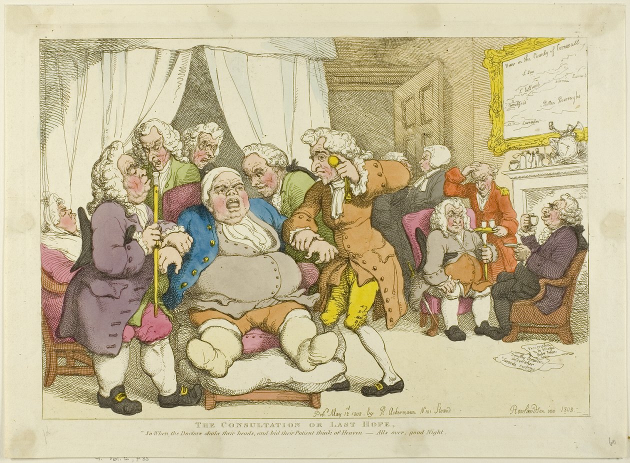 Konsultation eller sista hoppet av Thomas Rowlandson