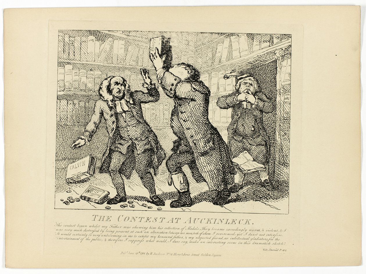 Tävlingen vid Auckinleck, från Boswells Tour of the Hebrides av Thomas Rowlandson